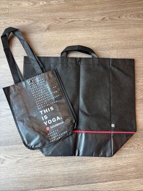 Lululemon Tote Bundle, Large and Small Poly Bags